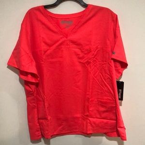 Grey’s Anatomy V-Neck Yoke Top Papaya 5XL